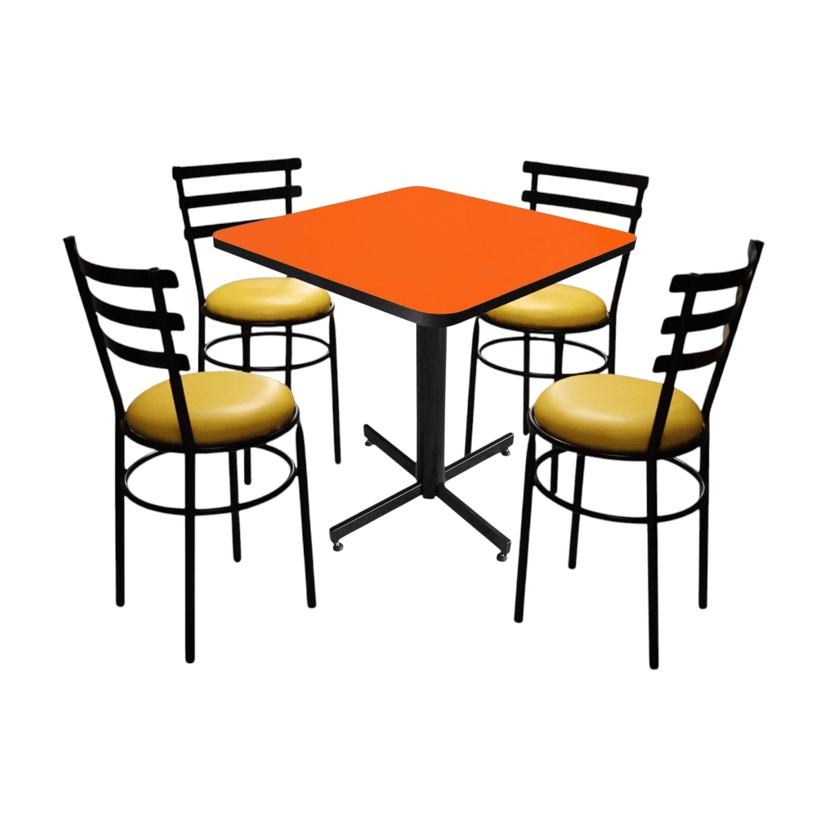 Conjunto Modelo Solera Naranja Liso - estándar 4 sillas view 12