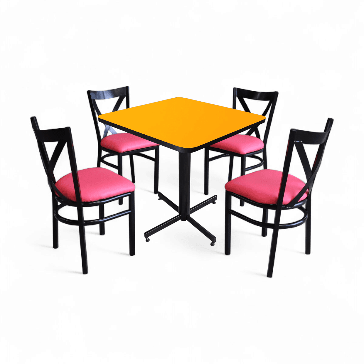 Conjunto Modelo Roma Amarillo Liso - estándar 4 sillas view 5