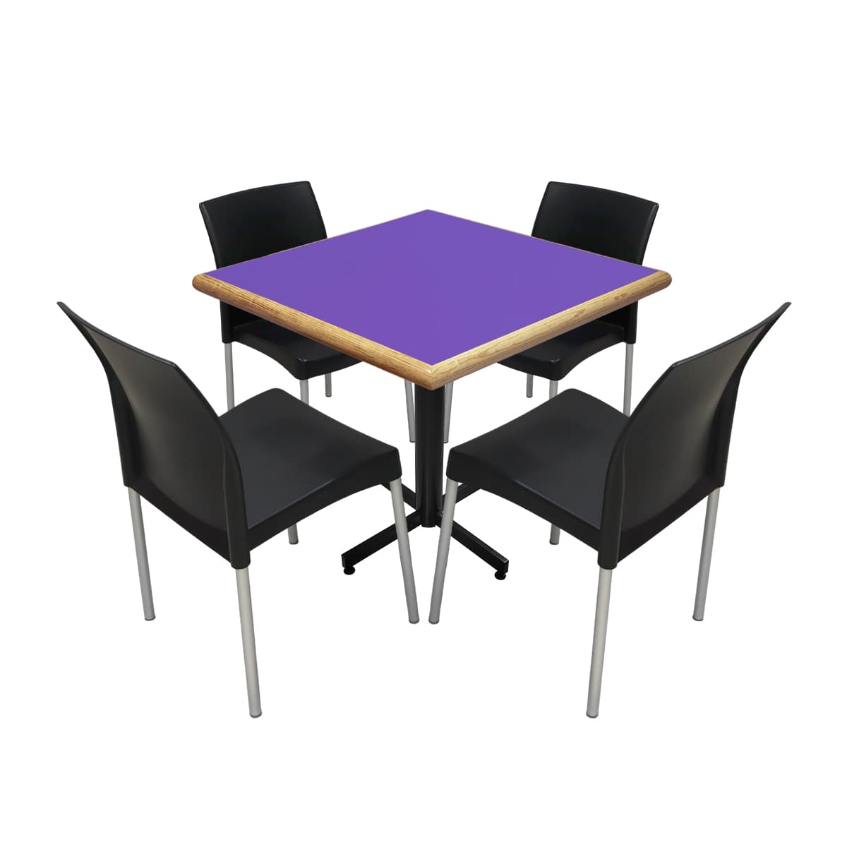 Conjunto Modelo Hit Morado - estándar 4 sillas