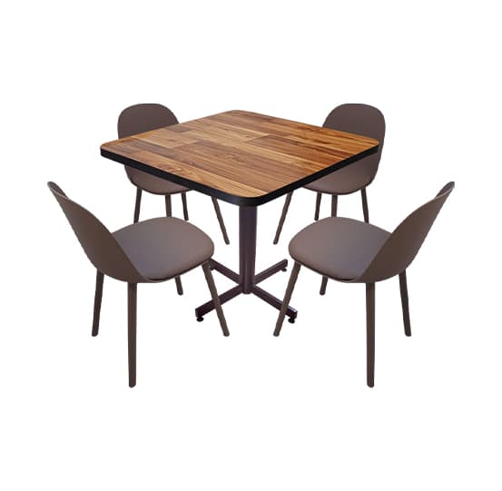 Conjunto Modelo Nova Wood - estándar 4 sillas