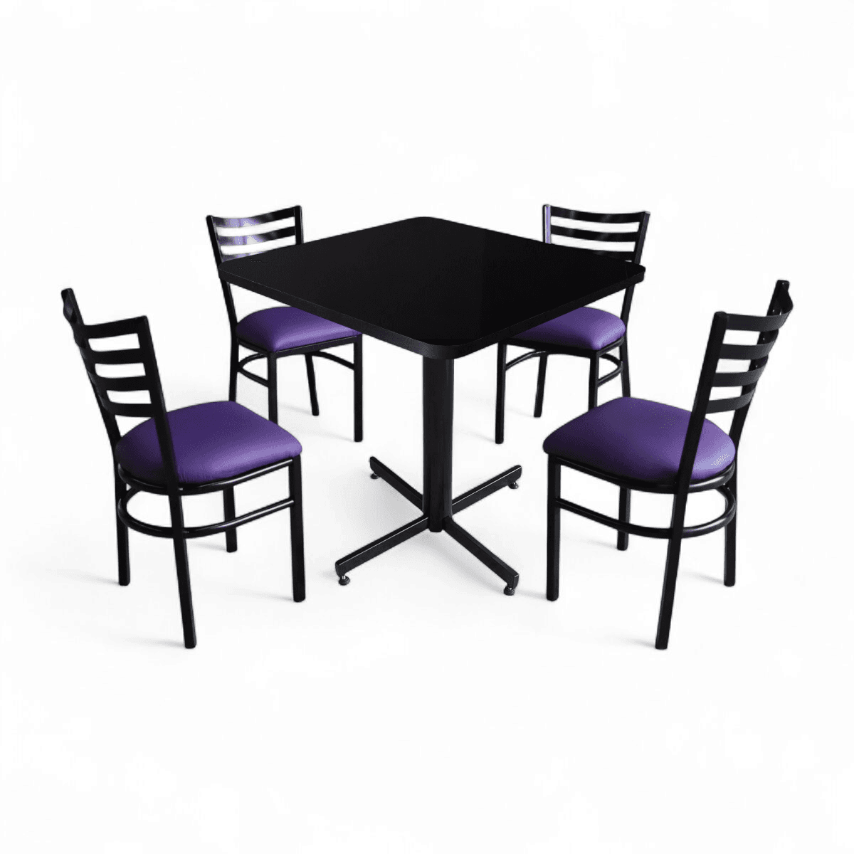 Conjunto Modelo Italia Negro Brillante - estándar 4 sillas view 10