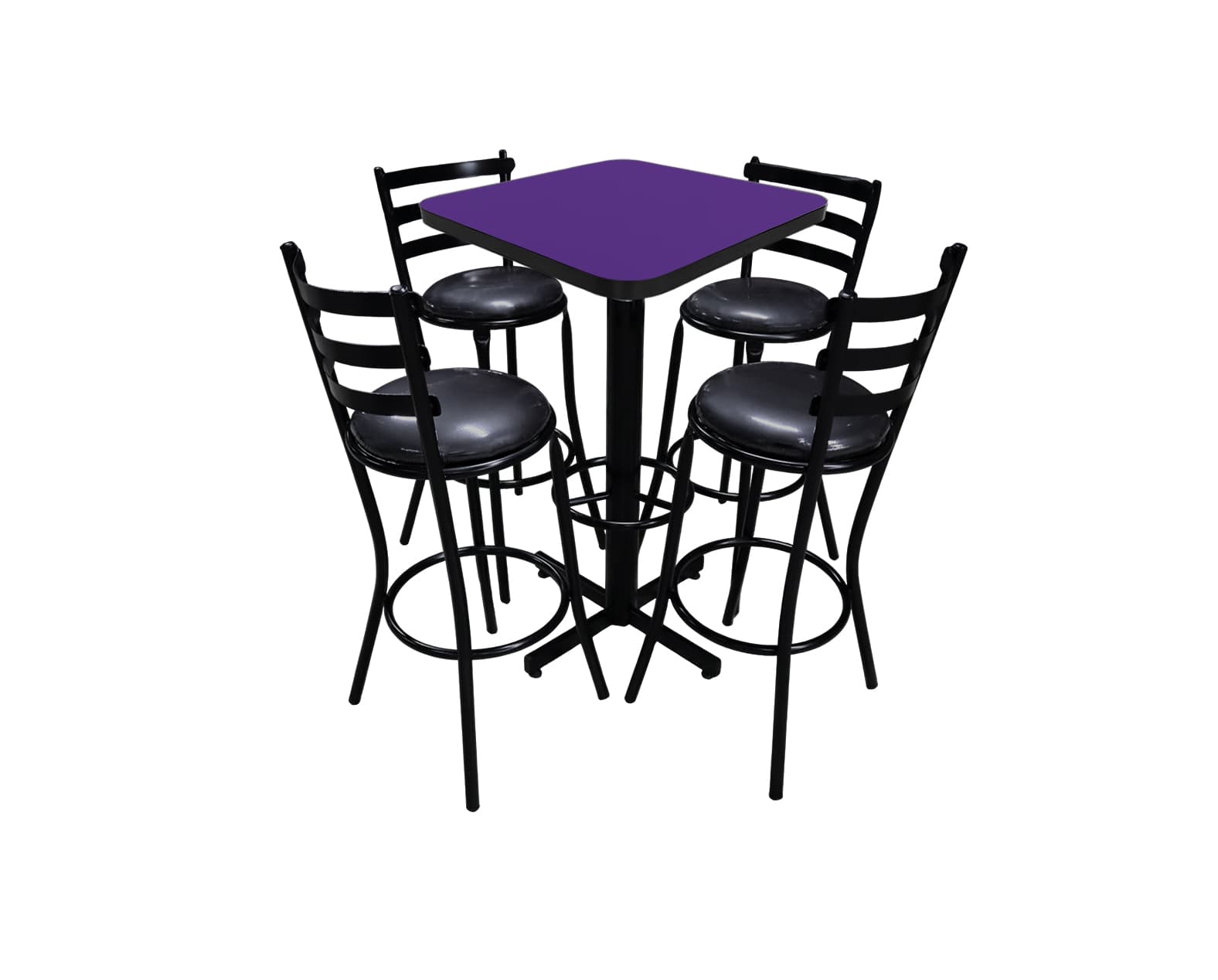 Conjunto Periquero Modelo Solera Morado - 4 bancos