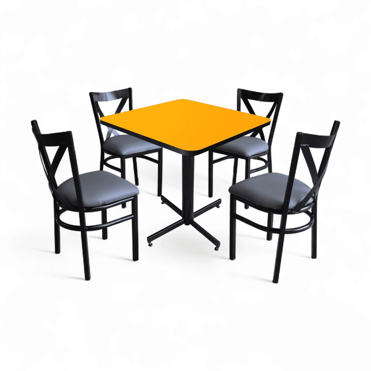 Conjunto Modelo Roma Amarillo Liso - estándar 4 sillas view 6