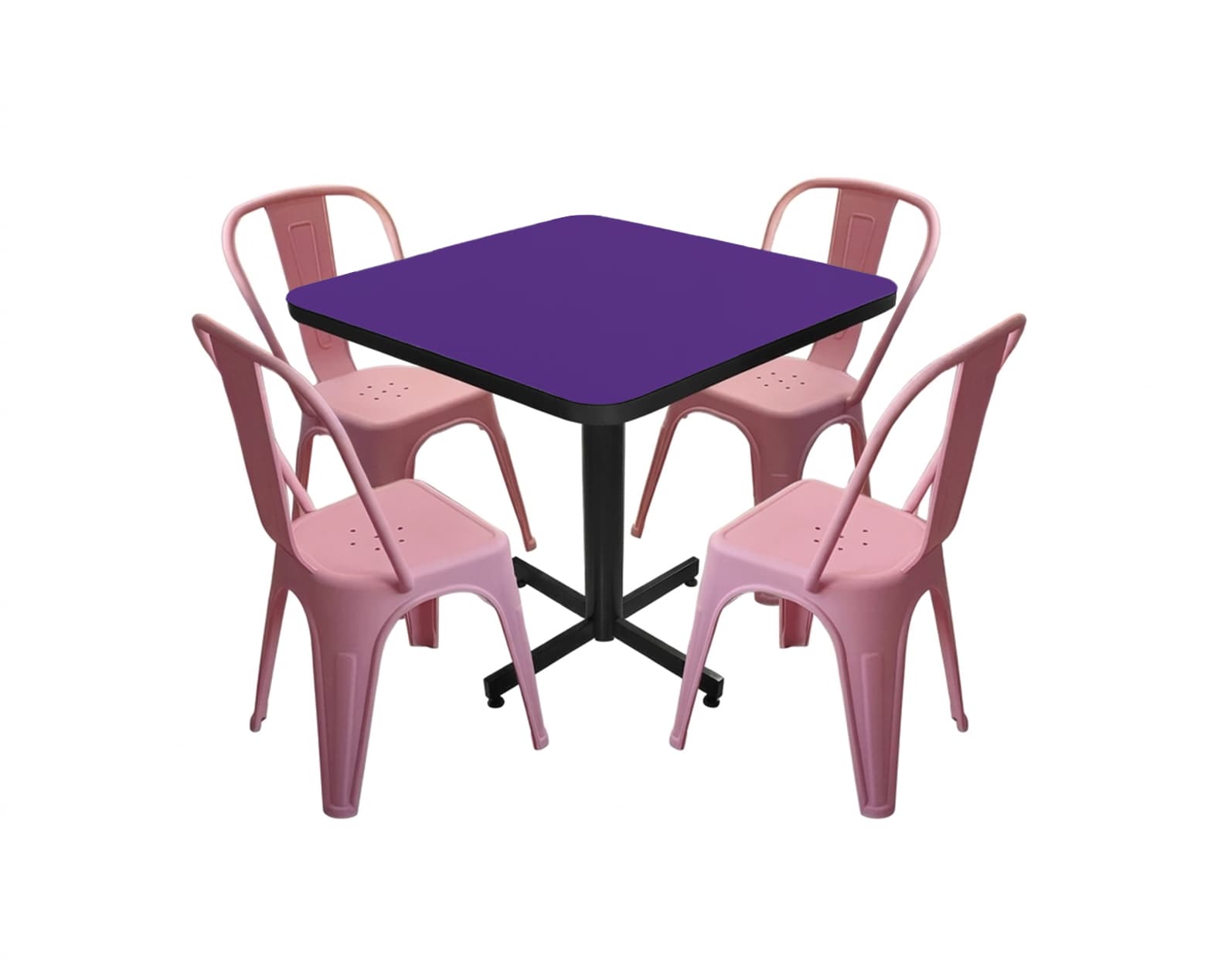 Conjunto Modelo Tolix Morado - estándar 4 sillas view 3