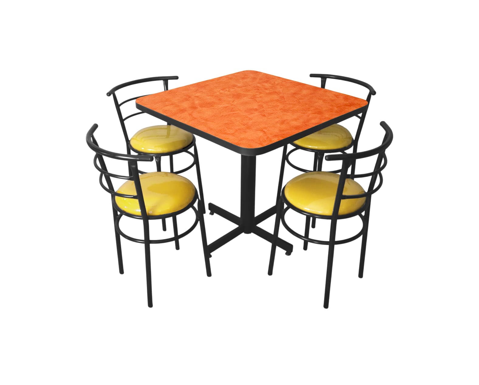 Conjunto Modelo Chabeli Naranja Deslavado - estándar 4 sillas view 7