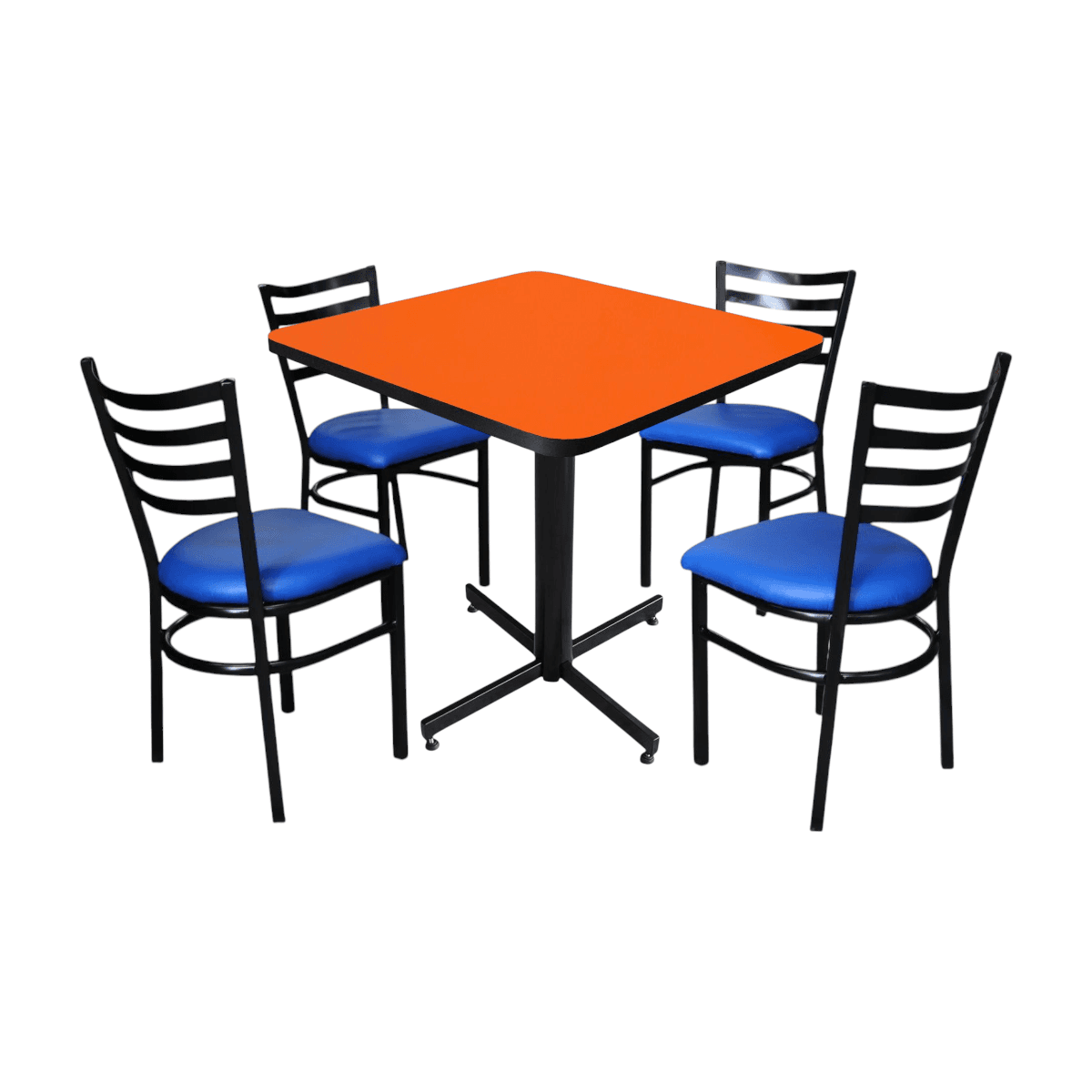 Conjunto Modelo Italia Naranja Liso - estándar 4 sillas view 2