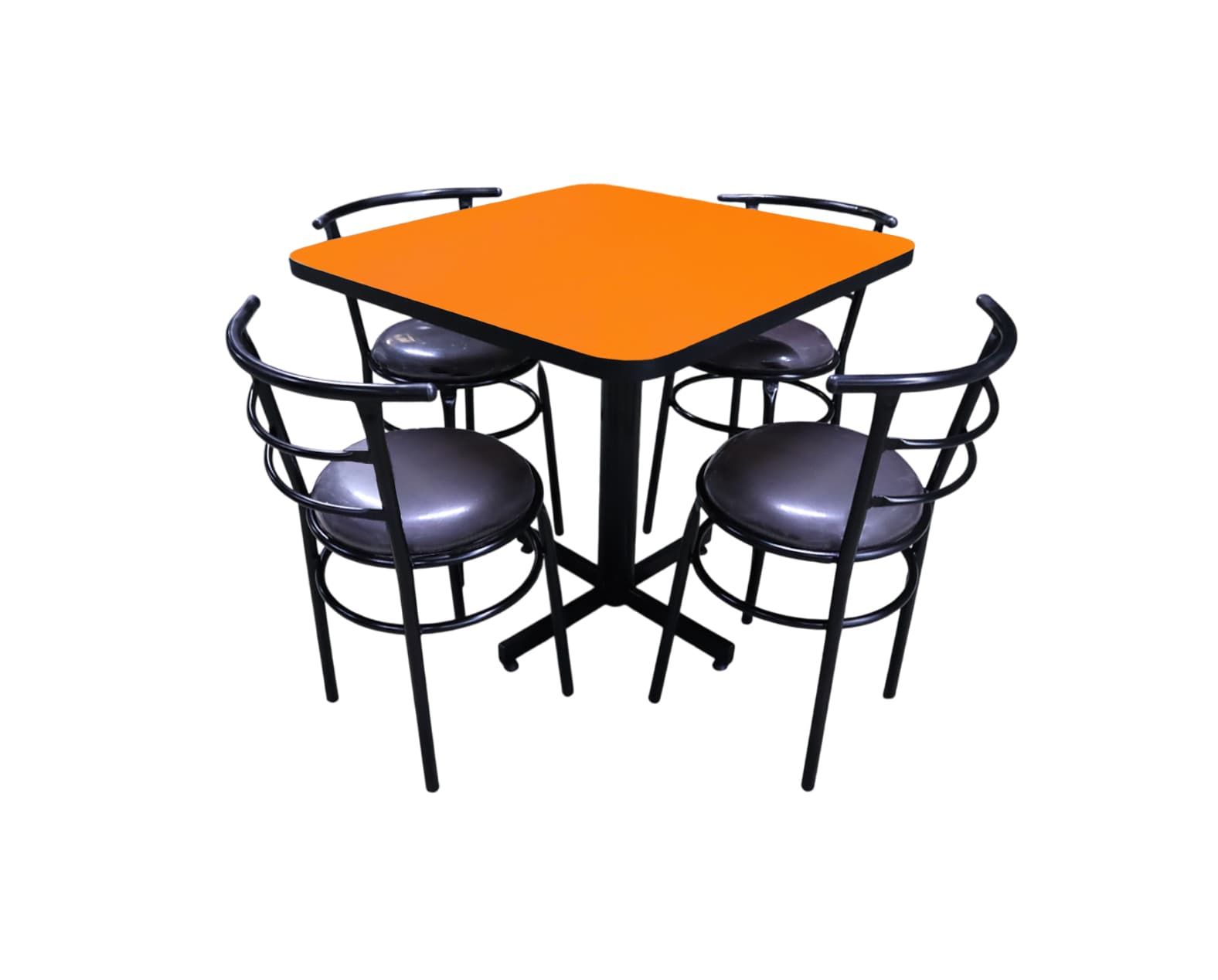 Conjunto Modelo Chabeli Naranja Liso - estándar 4 sillas view 5