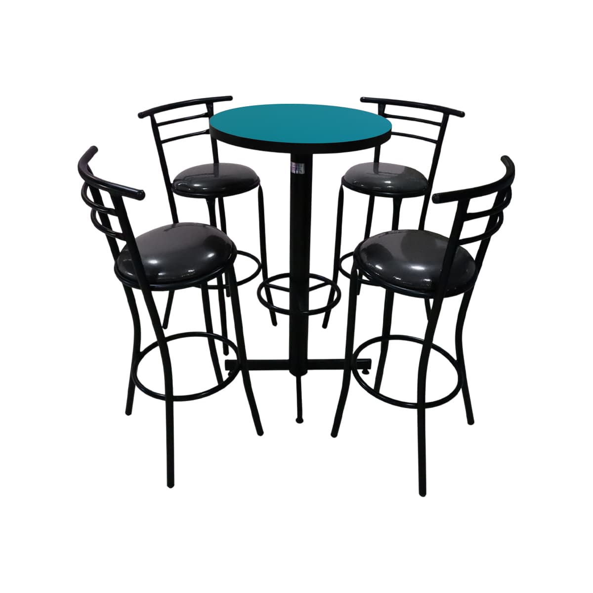 Conjunto Periquero Modelo Chabeli Turquesa - 4 bancos view 3