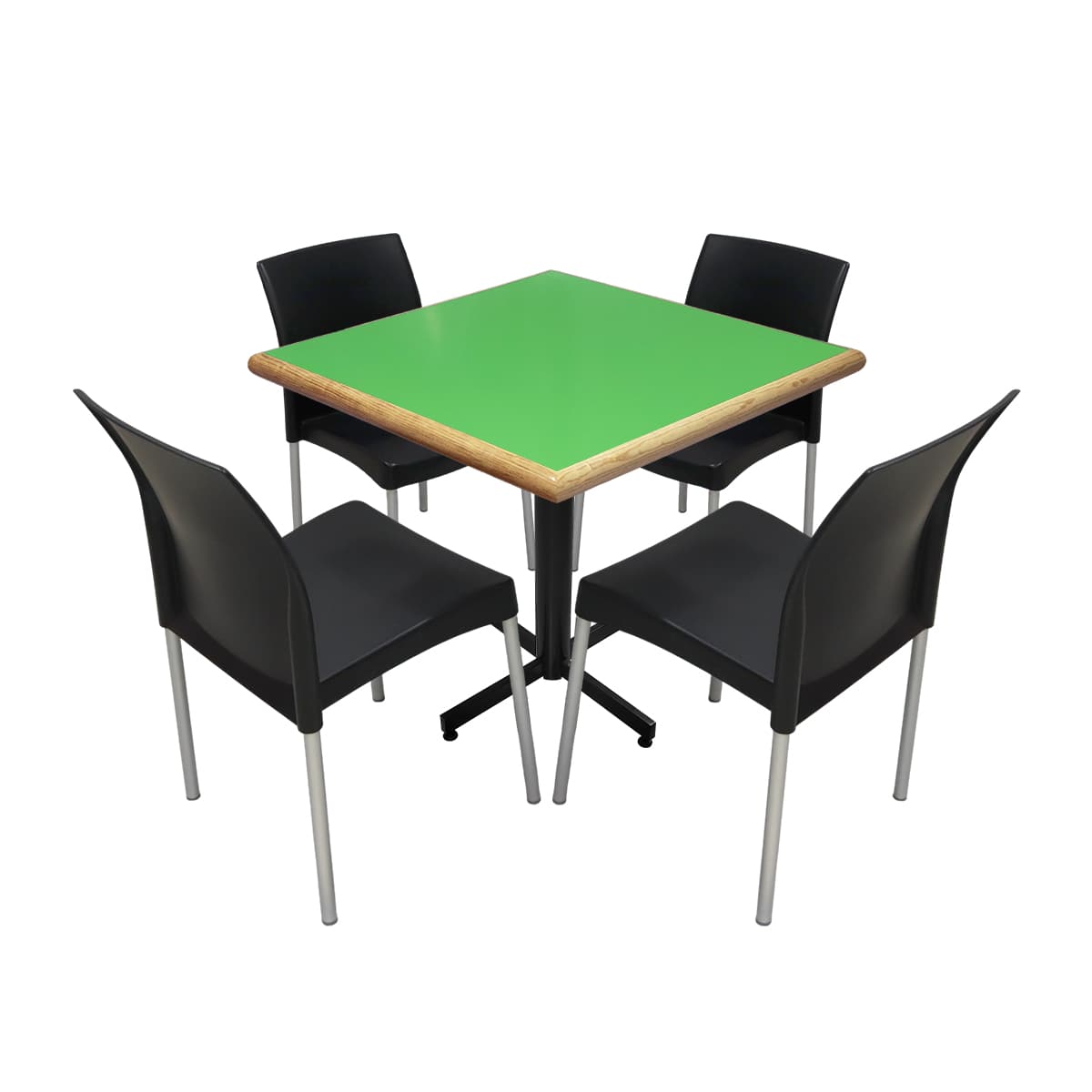 Conjunto Modelo Hit Verde Limón - estándar 4 sillas