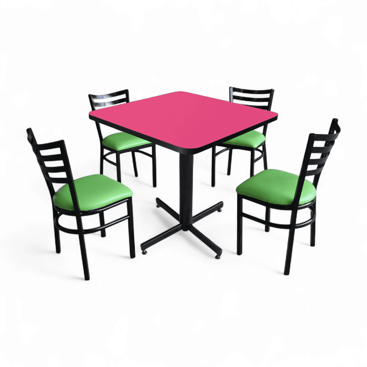 Conjunto Modelo Italia Rosa Mate - estándar 4 sillas view 17