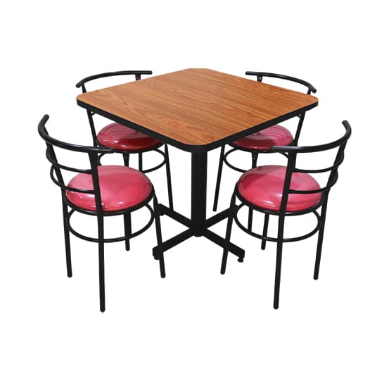 Conjunto Modelo Chabeli Roble - estándar 4 sillas view 3