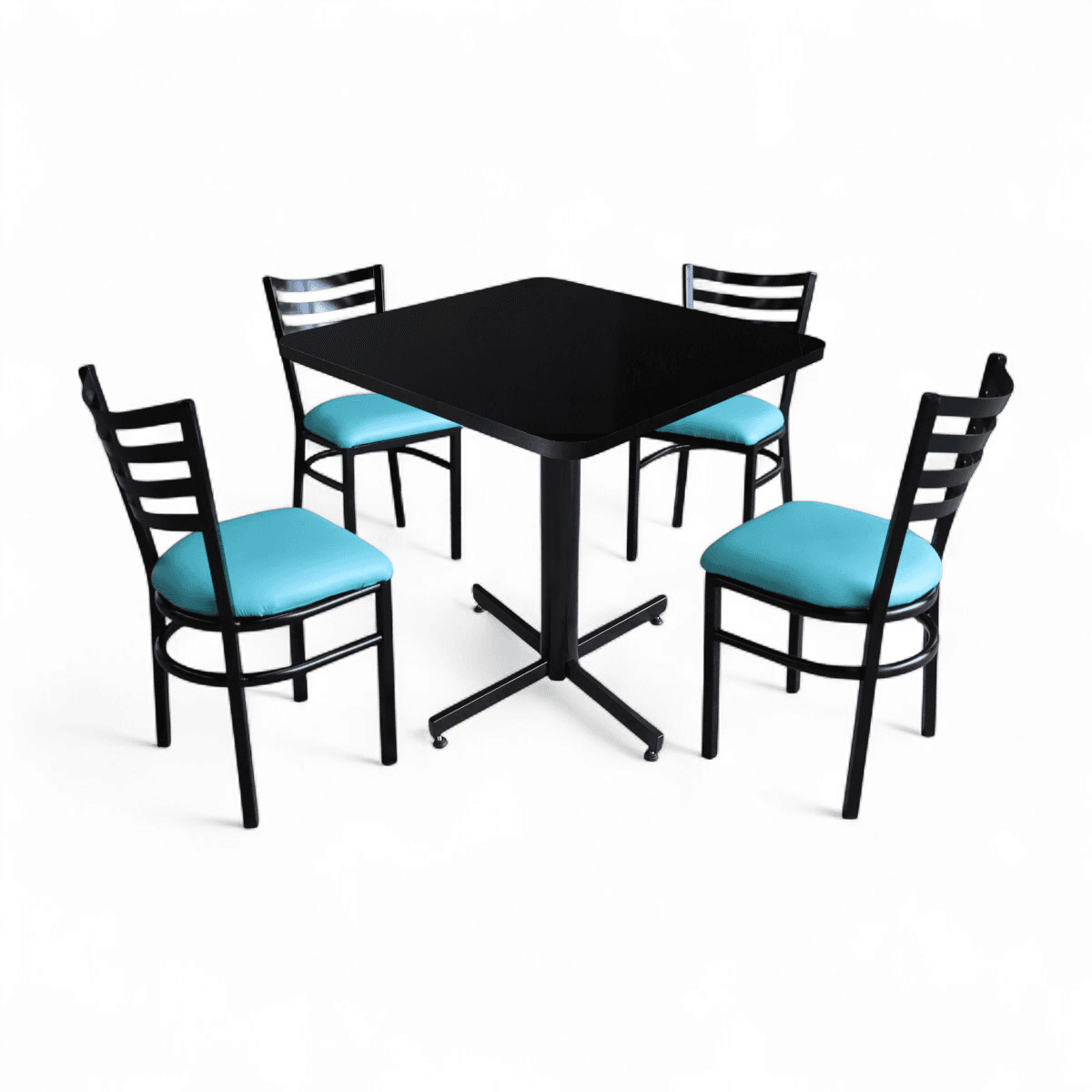 Conjunto Modelo Italia Negro Brillante - estándar 4 sillas view 8