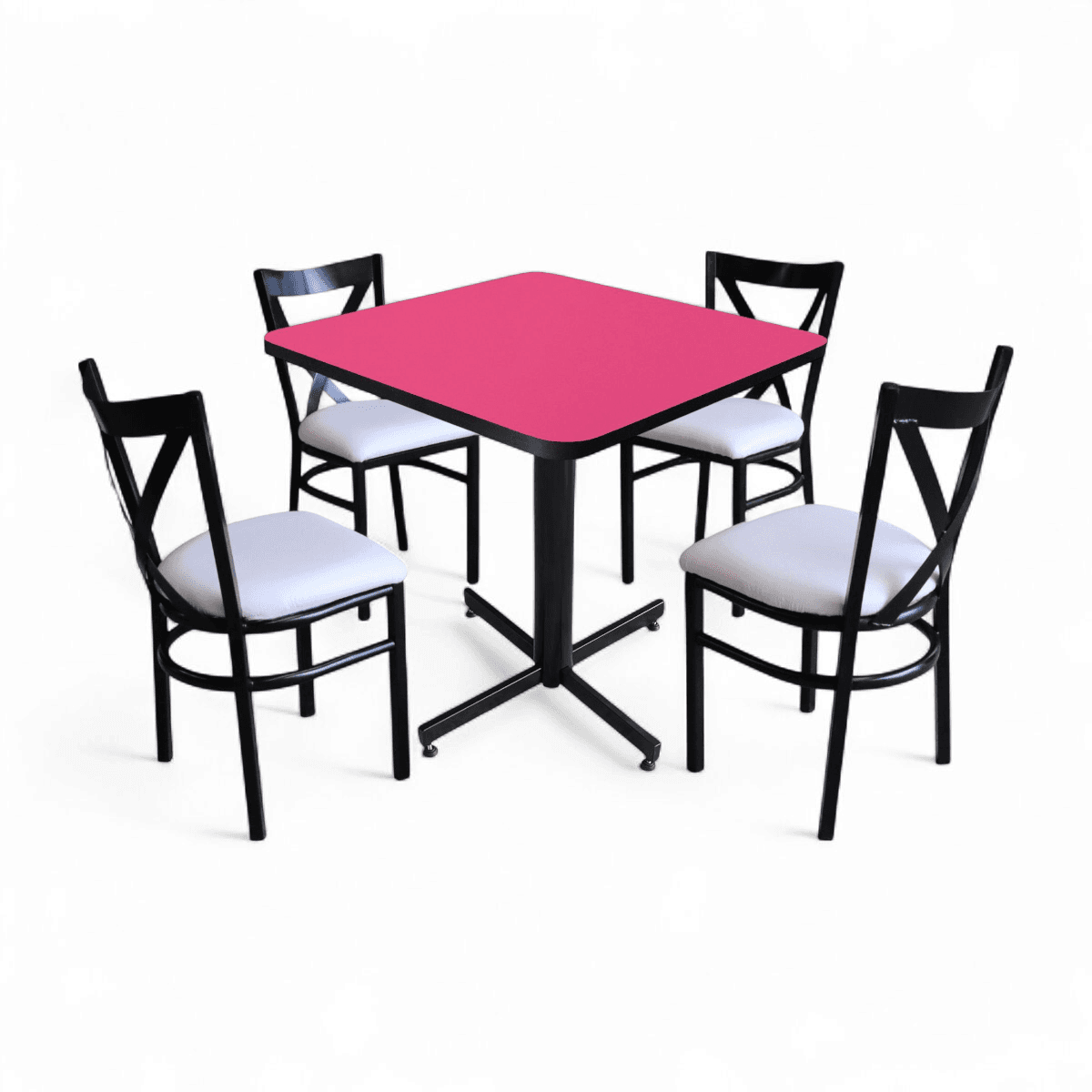 Conjunto Modelo Roma Rosa Mate - estándar 4 sillas view 13