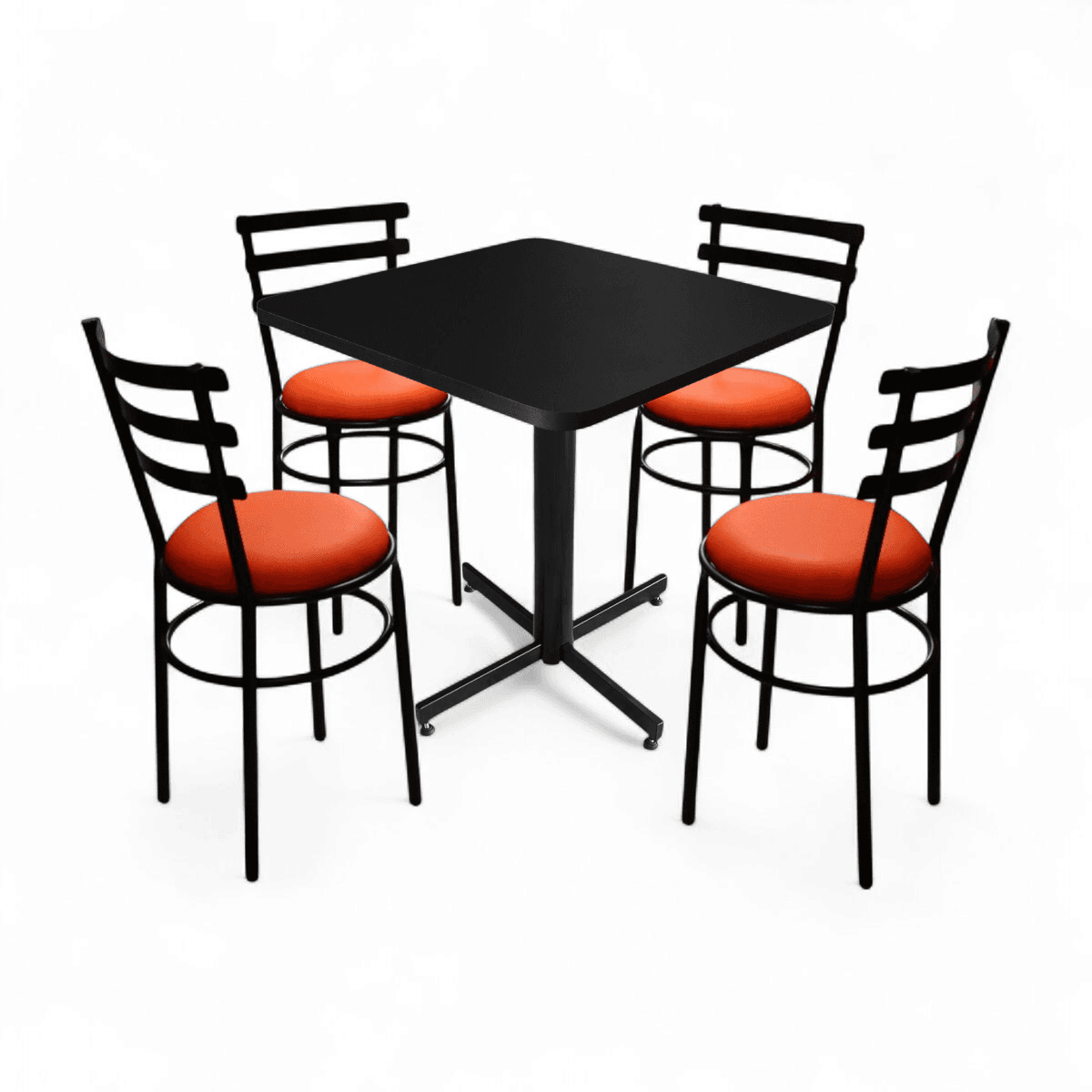 Conjunto Modelo Solera Negro Mate - estándar 4 sillas view 4