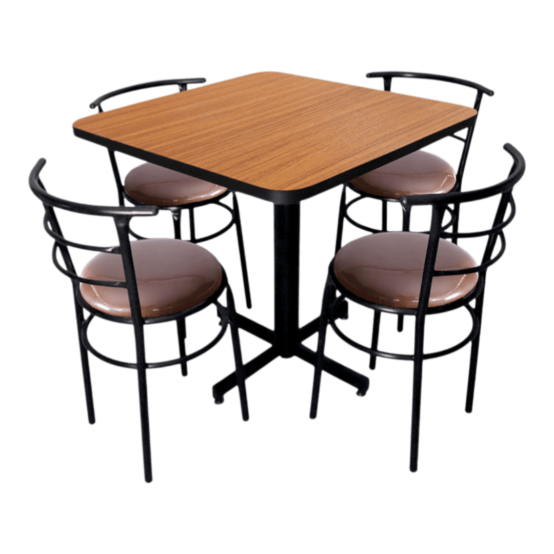 Conjunto Modelo Chabeli Roble - estándar 4 sillas view 2