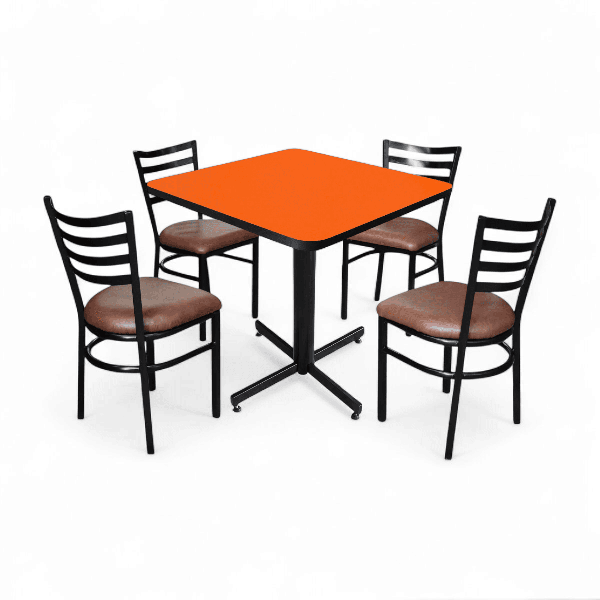 Conjunto Modelo Italia Naranja Liso - estándar 4 sillas view 12