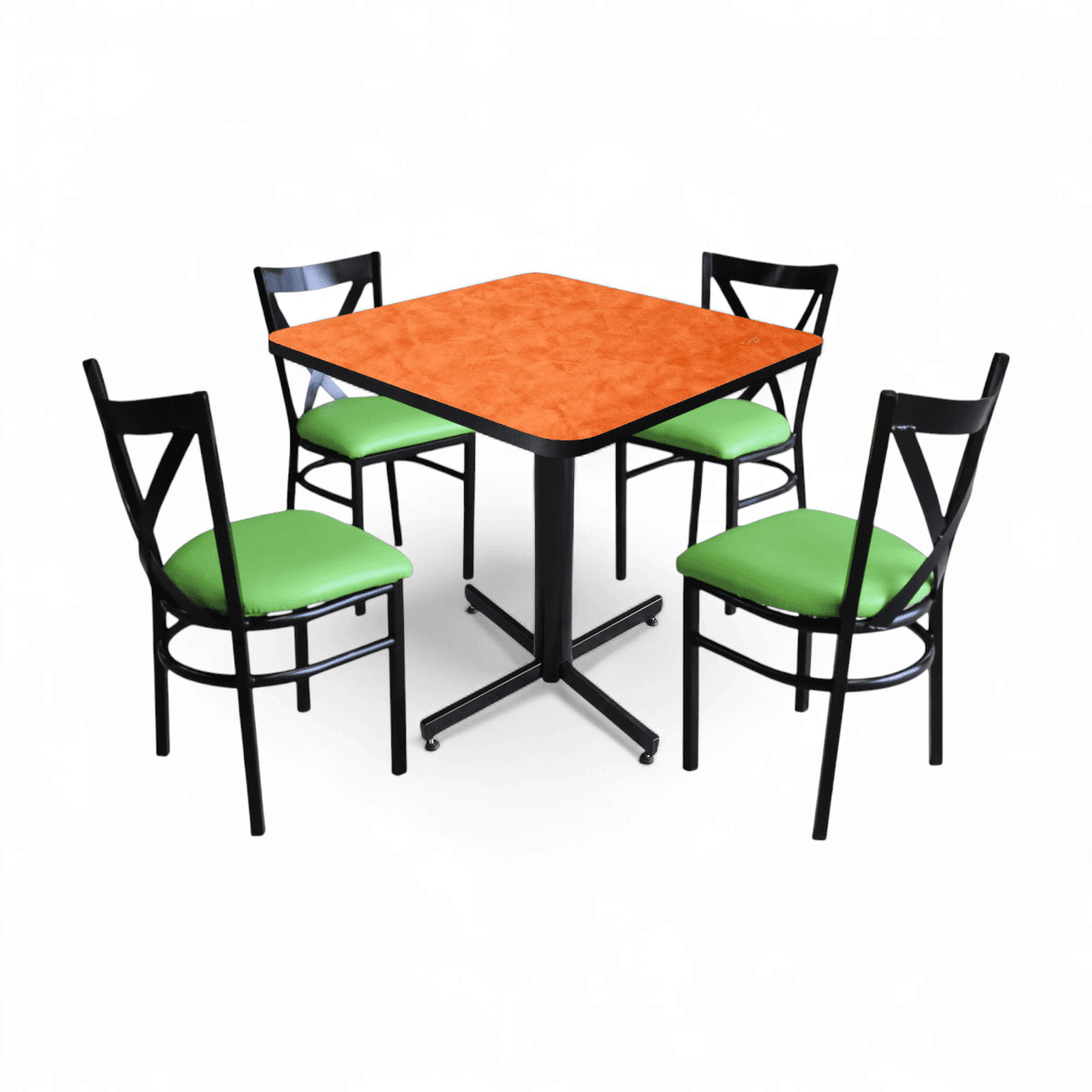 Conjunto Modelo Roma Naranja Deslavado - estándar 4 sillas view 16