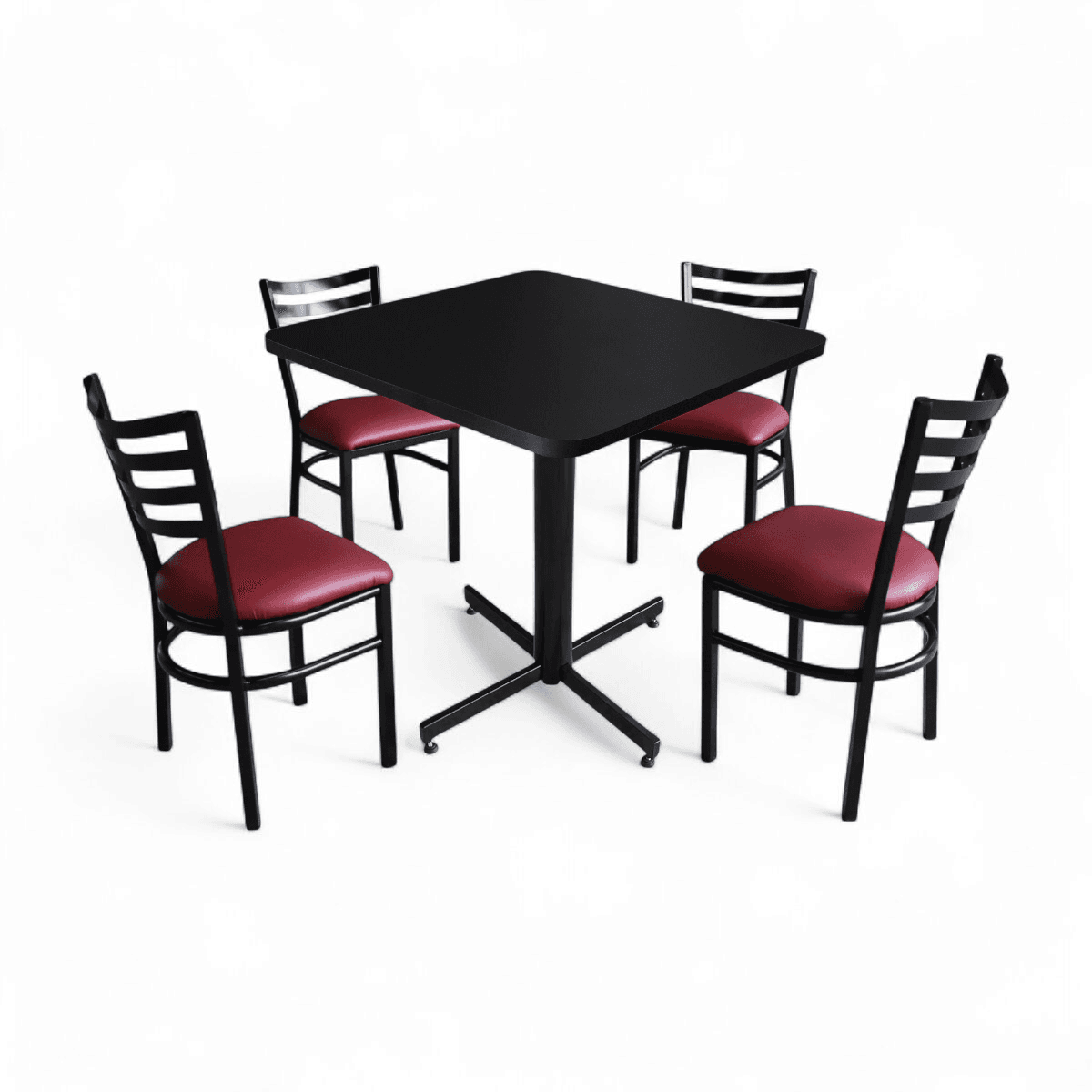 Conjunto Modelo Italia Negro Mate - estándar 4 sillas view 12