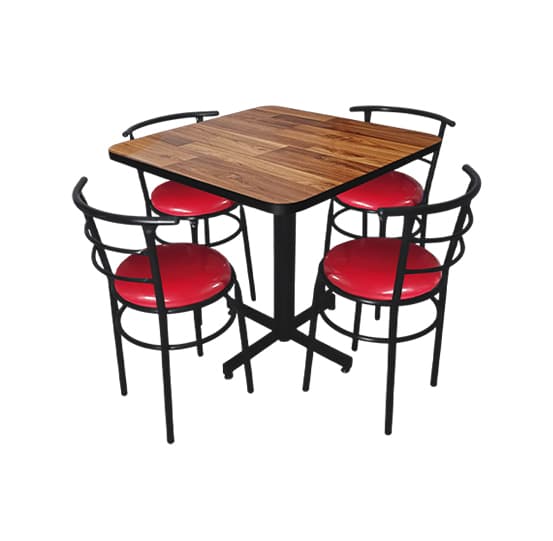 Conjunto Modelo Chabeli Wood - estándar 4 sillas view 3