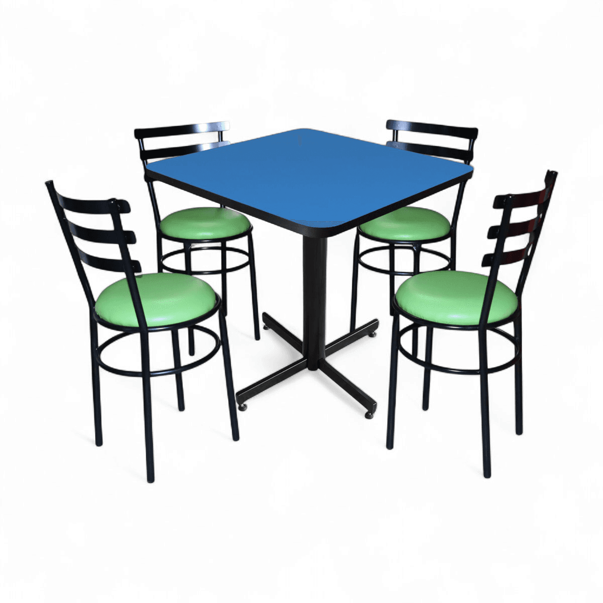 Conjunto Modelo Solera Azul Polar - estándar 4 sillas