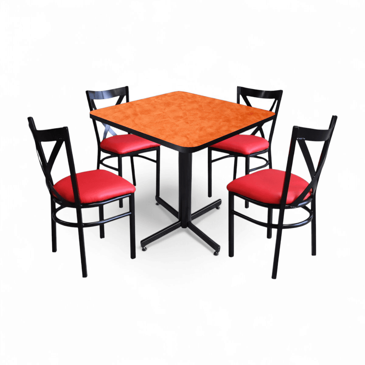 Conjunto Modelo Roma Naranja Deslavado - estándar 4 sillas view 5