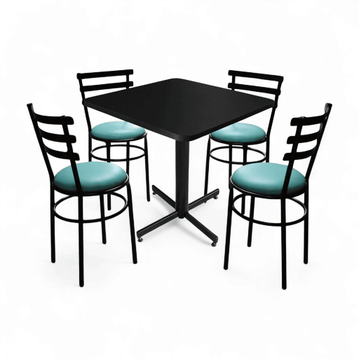 Conjunto Modelo Solera Negro Mate - estándar 4 sillas view 6