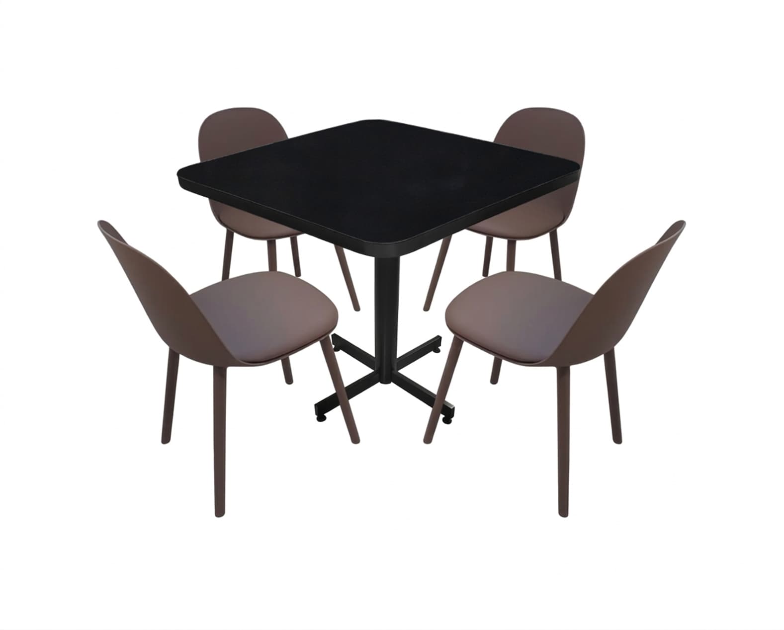 Conjunto Modelo Nova Negro Brillante - estándar 4 sillas view 2