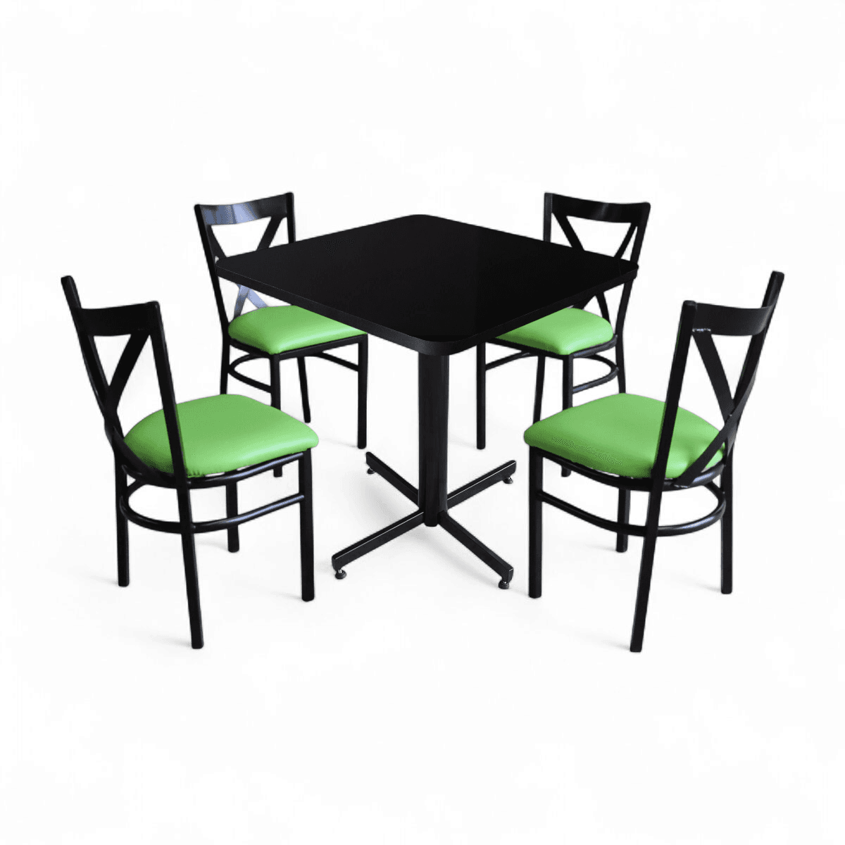 Conjunto Modelo Roma Negro Brillante - estándar 4 sillas view 11