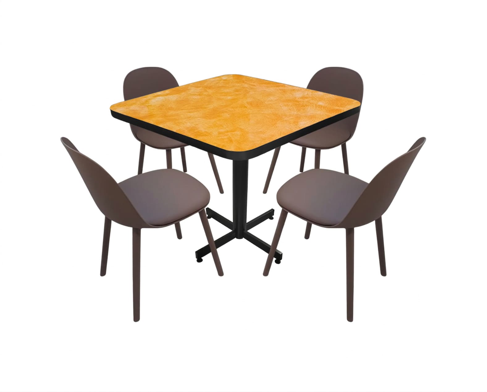 Conjunto Modelo Nova Amarillo Deslavado - estándar 4 sillas view 2