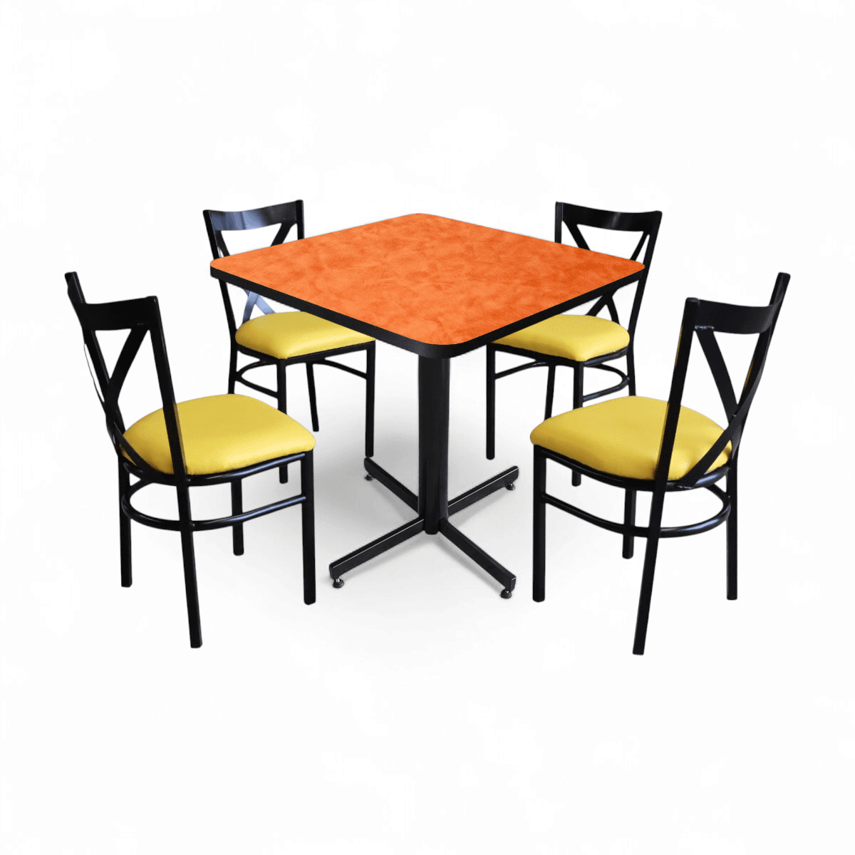 Conjunto Modelo Roma Naranja Deslavado - estándar 4 sillas view 4