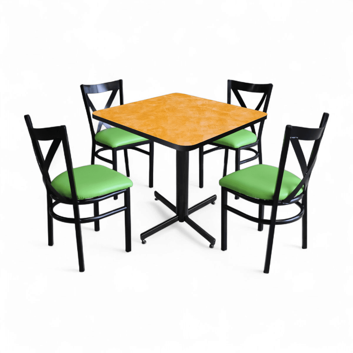 Conjunto Modelo Roma Amarillo Deslavado - estándar 4 sillas view 3