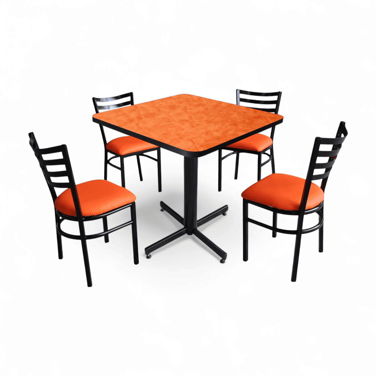 Conjunto Modelo Italia Naranja Deslavado - estándar 4 sillas view 5