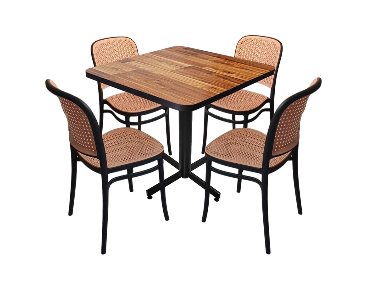 Conjunto Modelo Tulum Wood - estándar 4 sillas