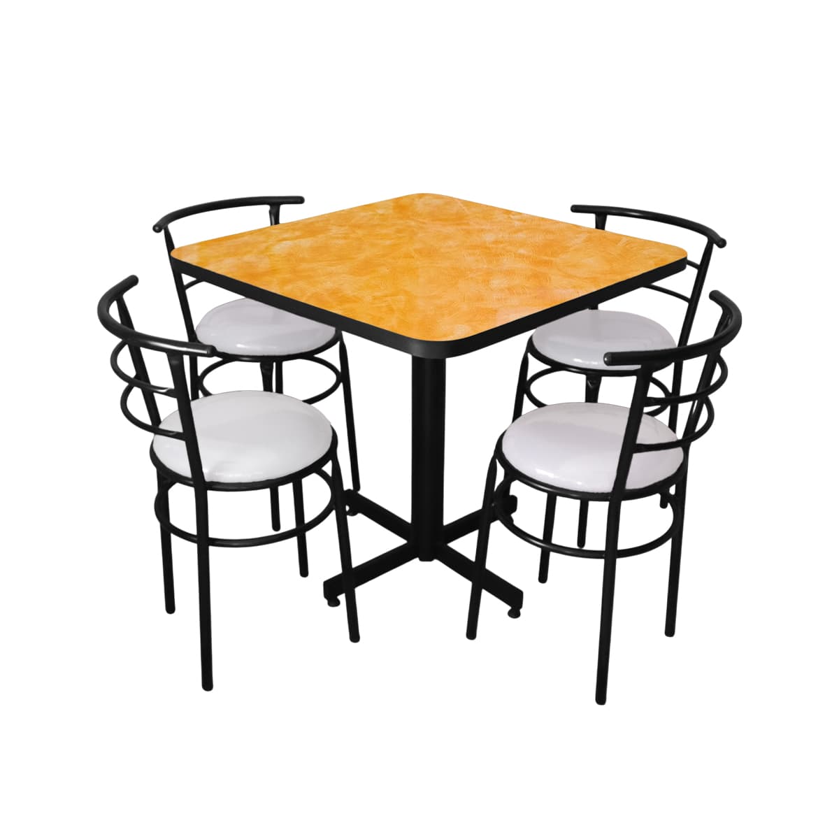 Conjunto Modelo Chabeli Amarillo Deslavado - estándar 4 sillas