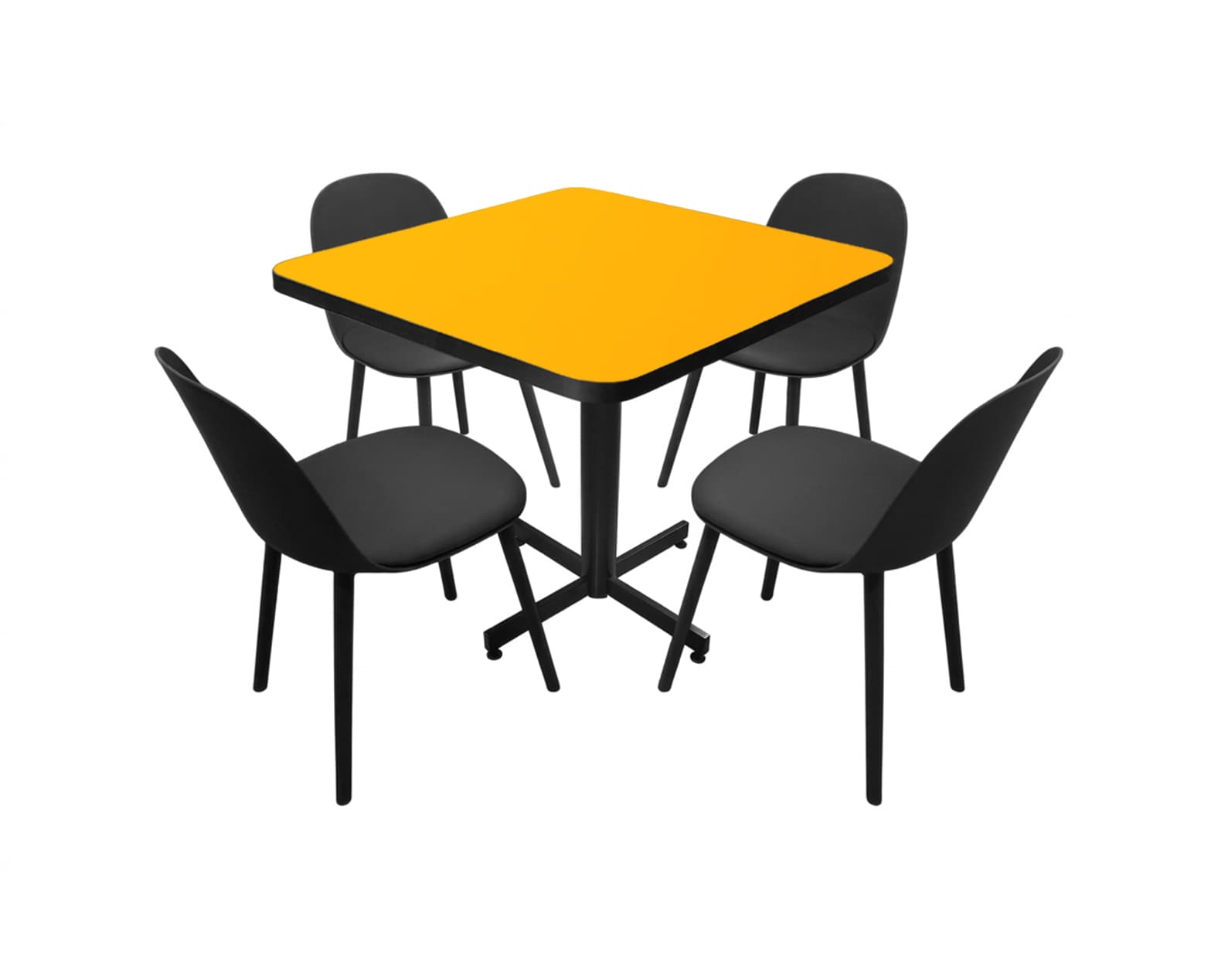 Conjunto Modelo Nova Amarillo Liso - estándar 4 sillas view 2