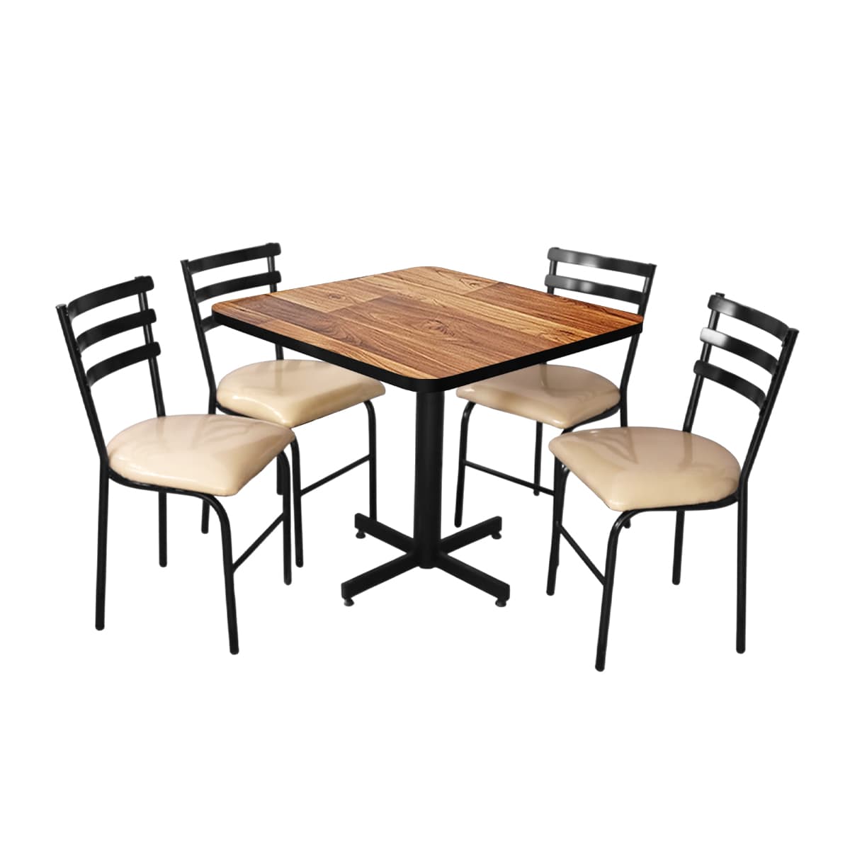 Conjunto Modelo Panda Wood - estándar 4 sillas
