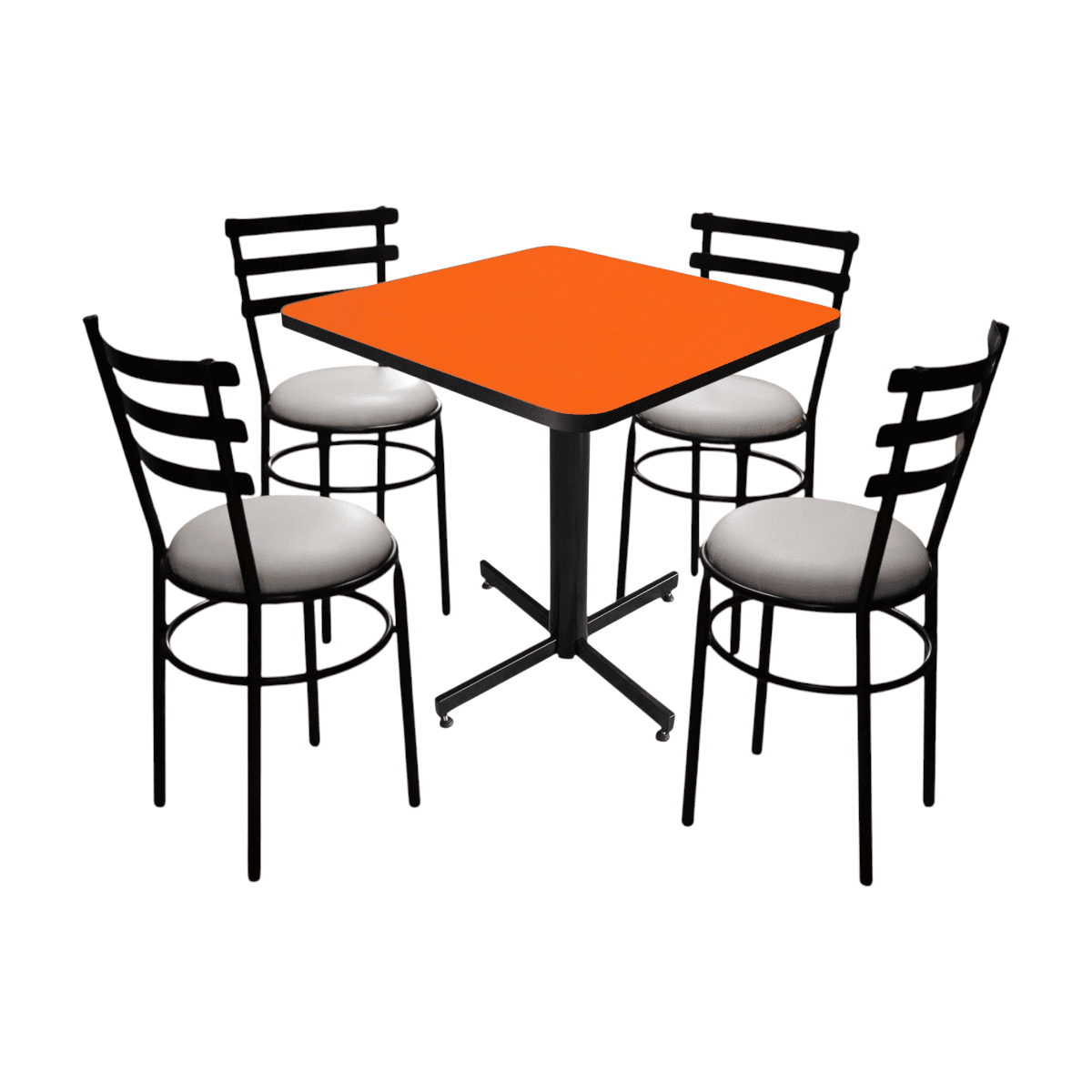 Conjunto Modelo Solera Naranja Liso - estándar 4 sillas view 14