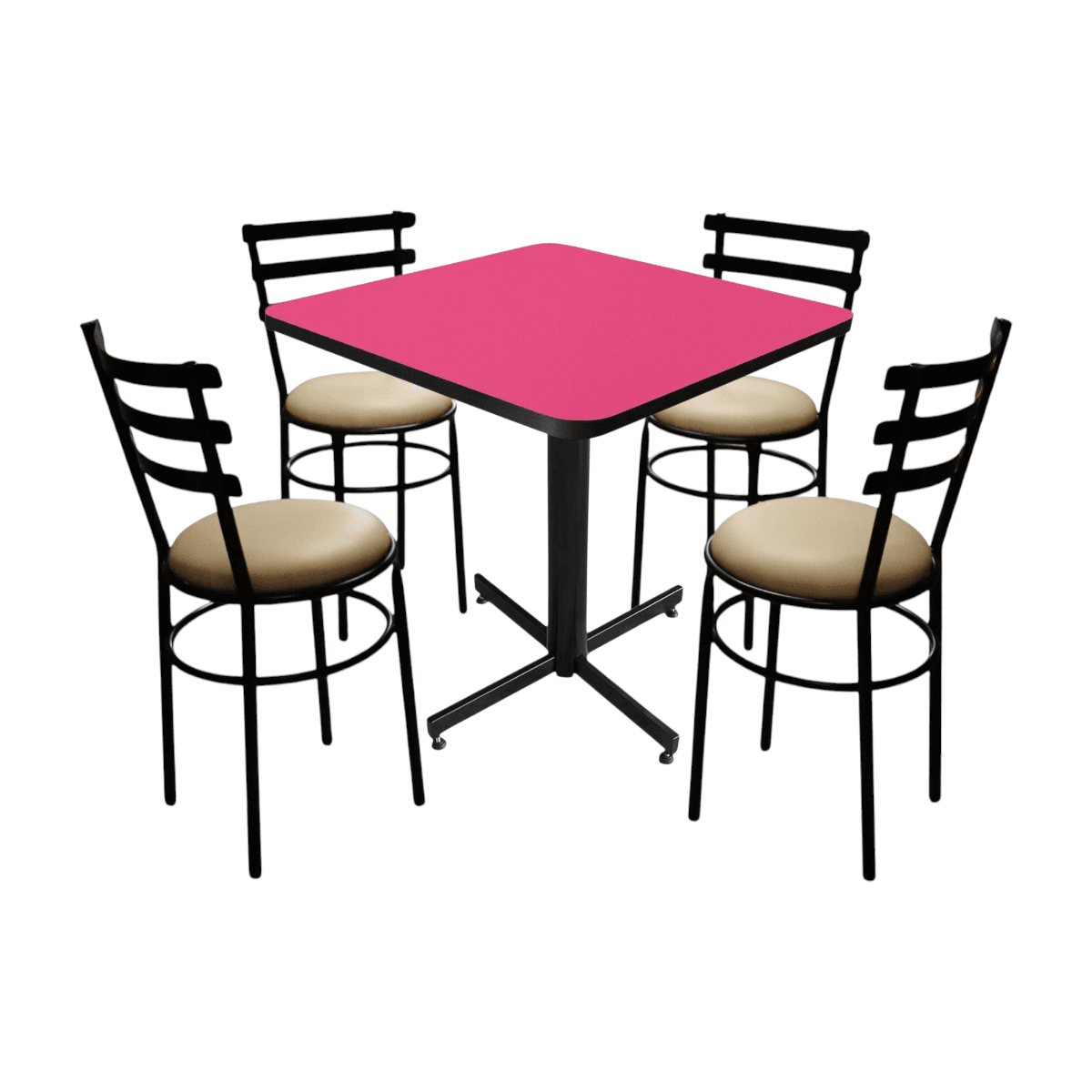 Conjunto Modelo Solera Rosa Mate - estándar 4 sillas view 7