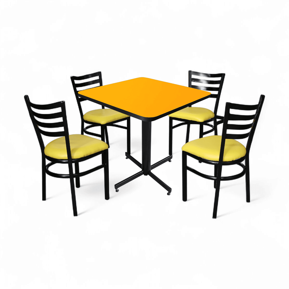 Conjunto Modelo Italia Amarillo Liso - estándar 4 sillas view 4