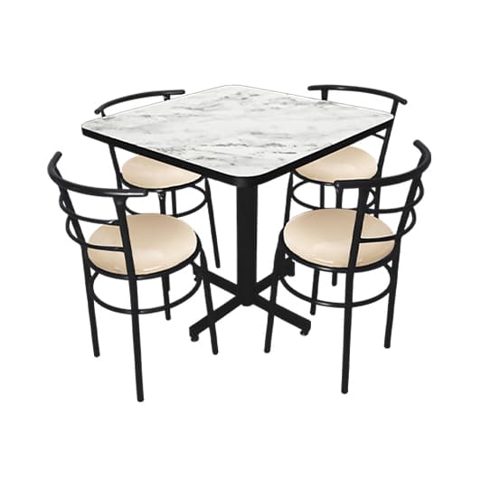 Conjunto Modelo Chabeli Marmara - estándar 4 sillas view 2