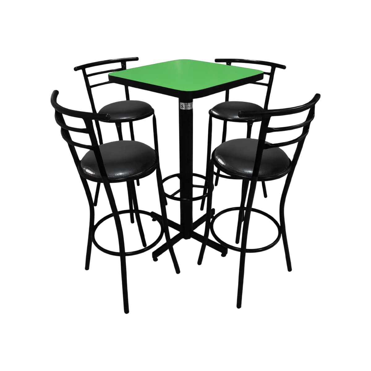 Conjunto Periquero Modelo Chabeli Verde Limón - 4 bancos