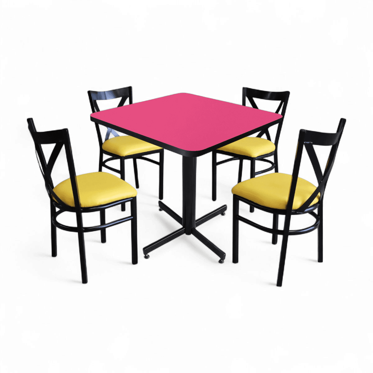 Conjunto Modelo Roma Rosa Mate - estándar 4 sillas view 9