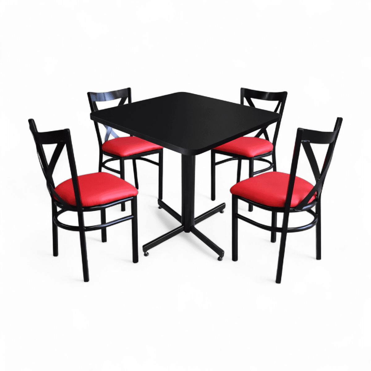 Conjunto Modelo Roma Negro Mate - estándar 4 sillas view 7