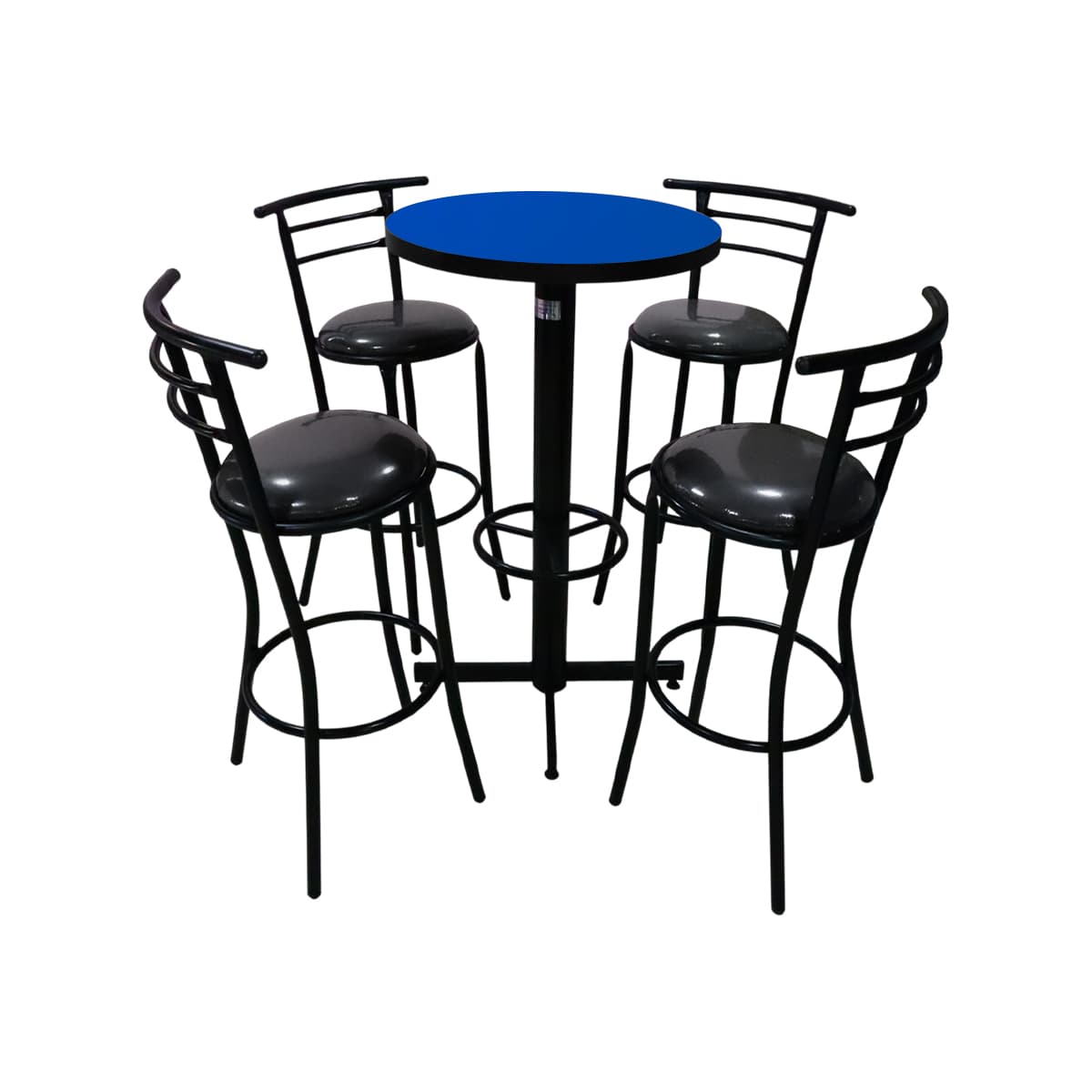 Conjunto Periquero Modelo Chabeli Azul Rey - 4 bancos view 4