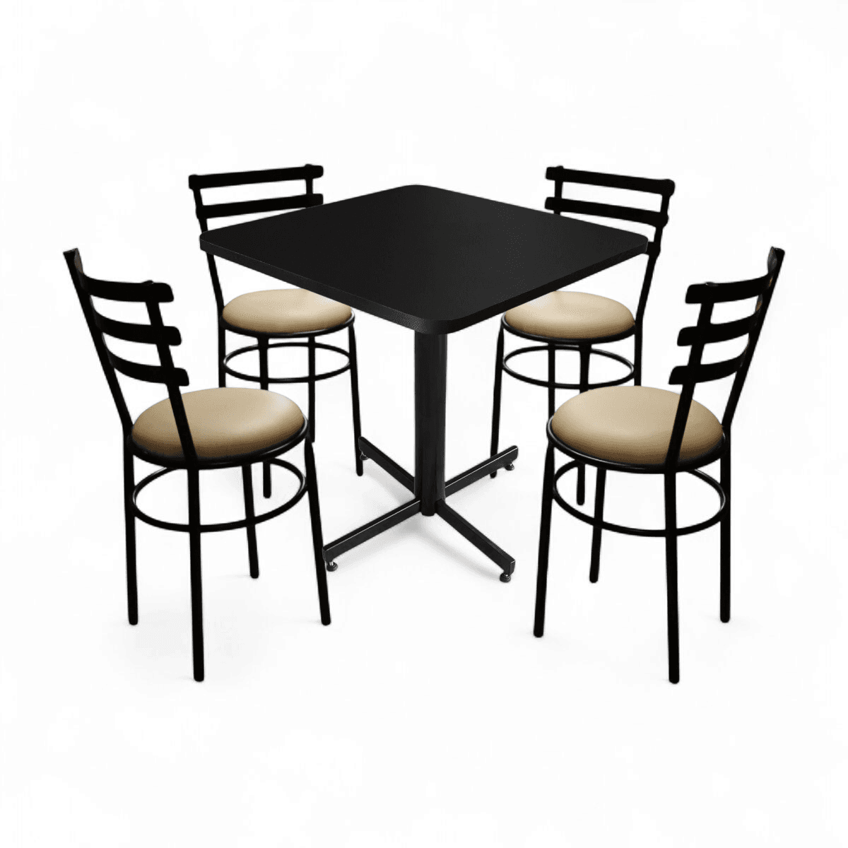 Conjunto Modelo Solera Negro Mate - estándar 4 sillas view 15