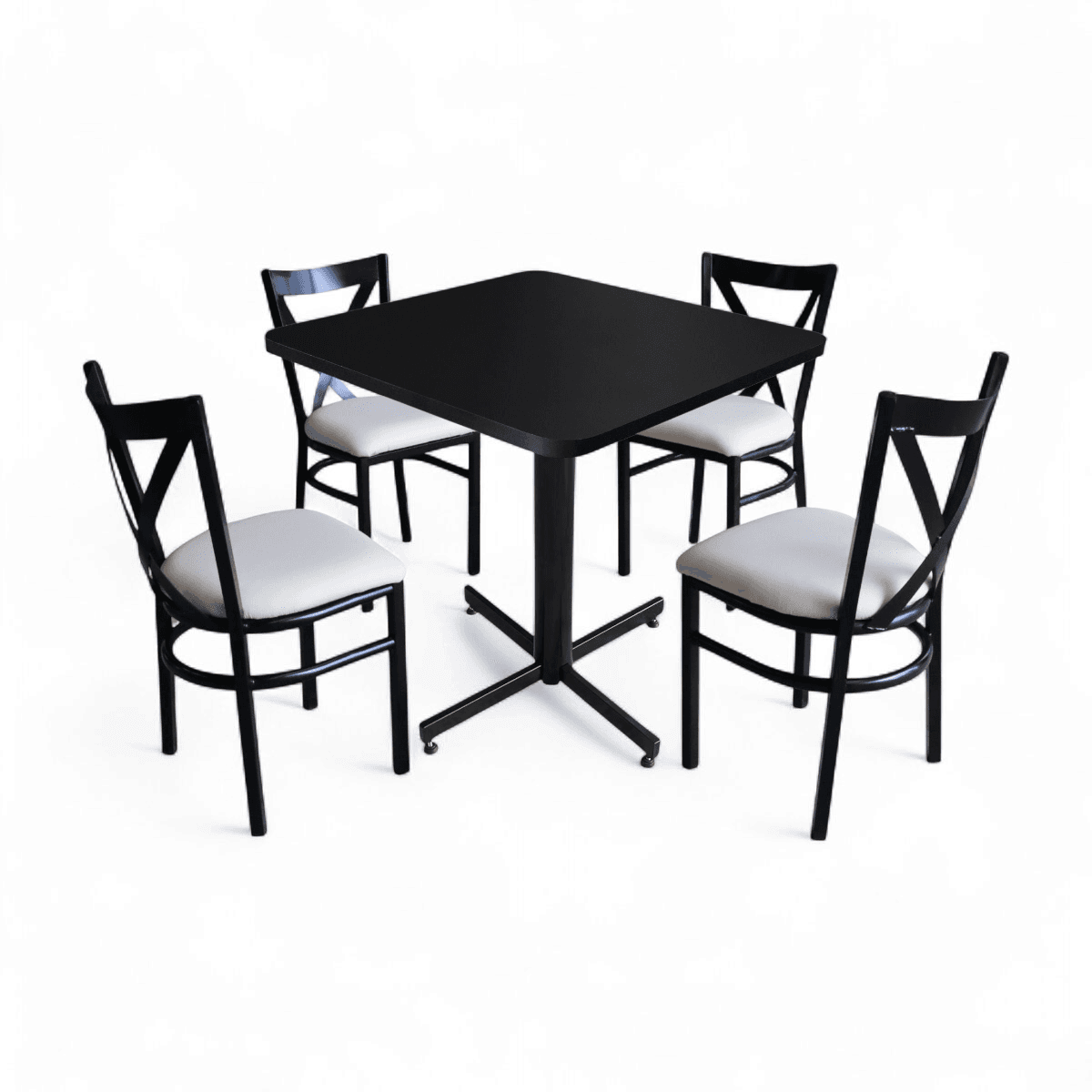 Conjunto Modelo Roma Negro Mate - estándar 4 sillas view 9