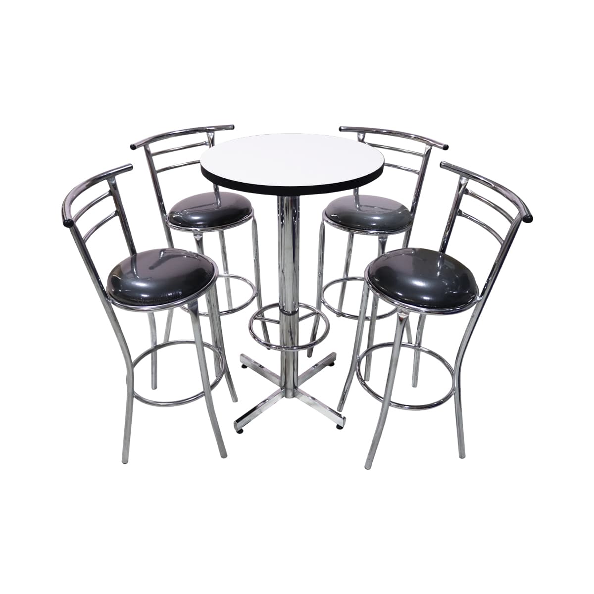 Conjunto Periquero Modelo Chabeli Blanco - 4 bancos view 2