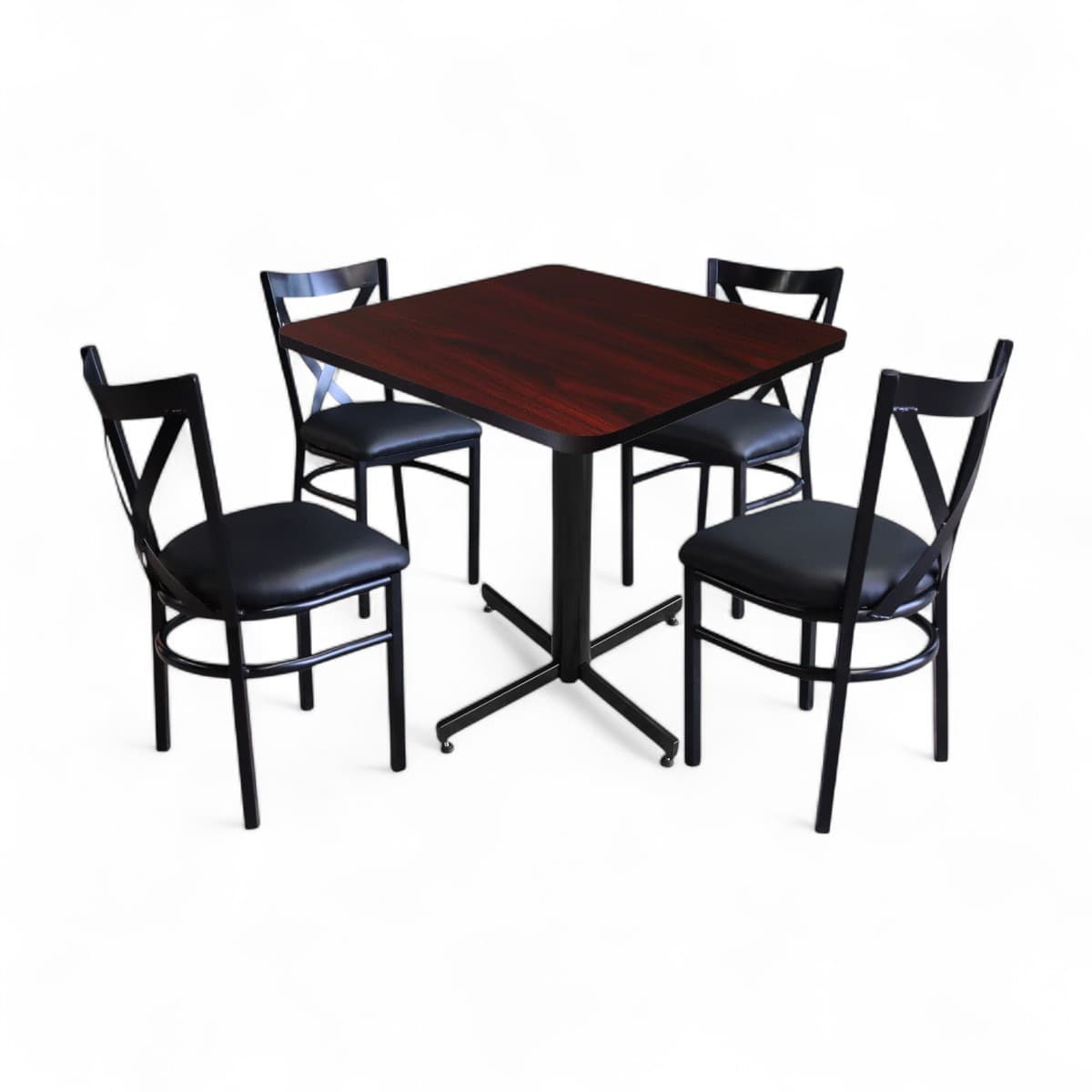 Conjunto Modelo Roma Caoba - estándar 4 sillas