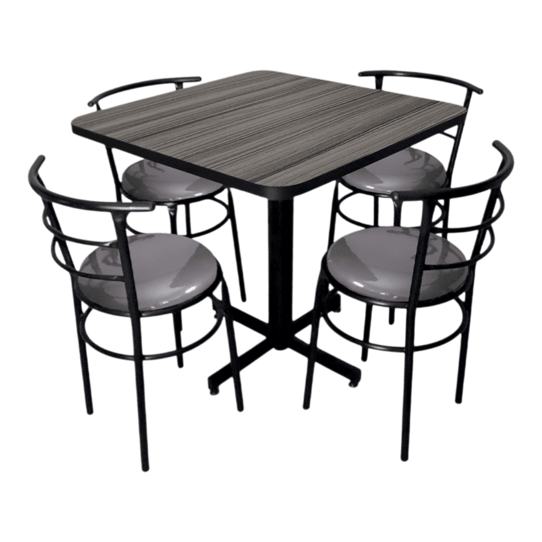 Conjunto Modelo Chabeli Gris Imperial - estándar 4 sillas view 3