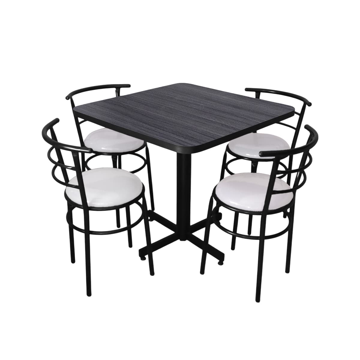 Conjunto Modelo Chabeli Gris Imperial - estándar 4 sillas